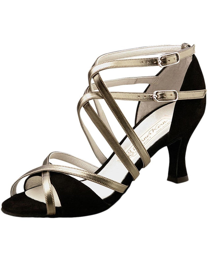 Werner Kern Eva Contrasting Cross Strap Suede 6.5 cm Latin Ballroom Shoes - Womens - Dance Shoes - Ballroom & Salsa Shoes - Dancewear Centre Canada