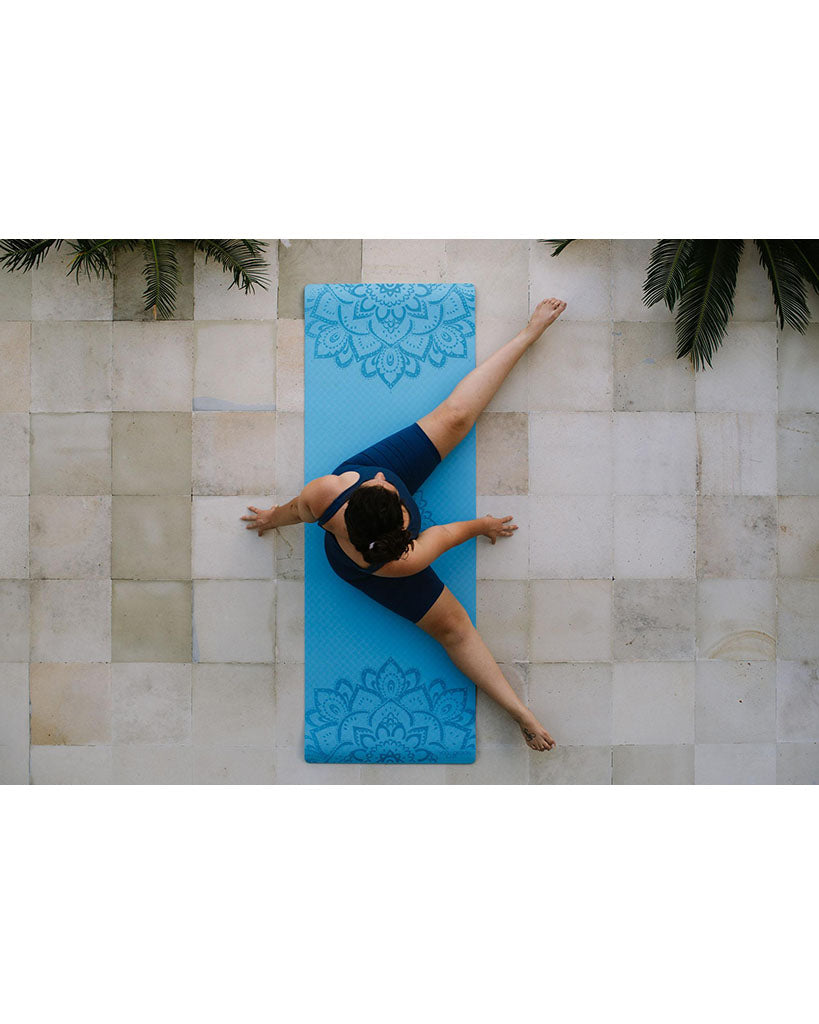 Yoga Design Lab Flow Mat 6mm - Pure Mandala Aqua - Dancewear Centre