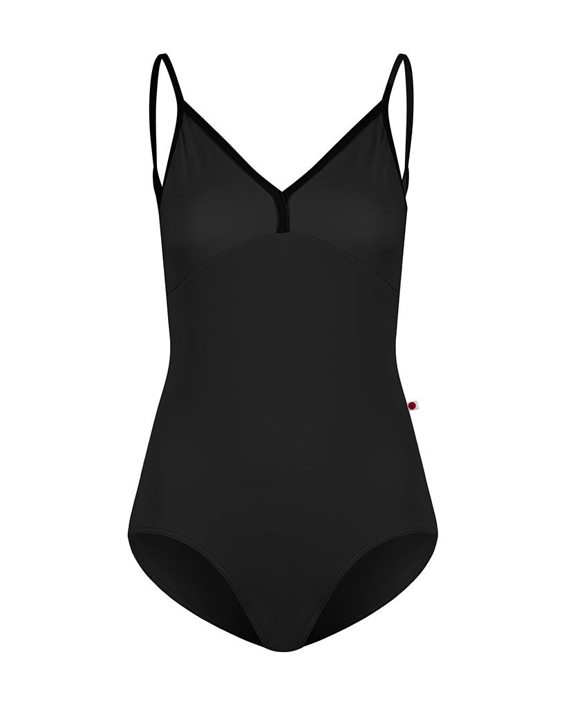 Yumiko Daria V-Front &amp; Back Camisole Leotard - Womens - Black - Dancewear - Bodysuits &amp; Leotards - Dancewear Centre Canada