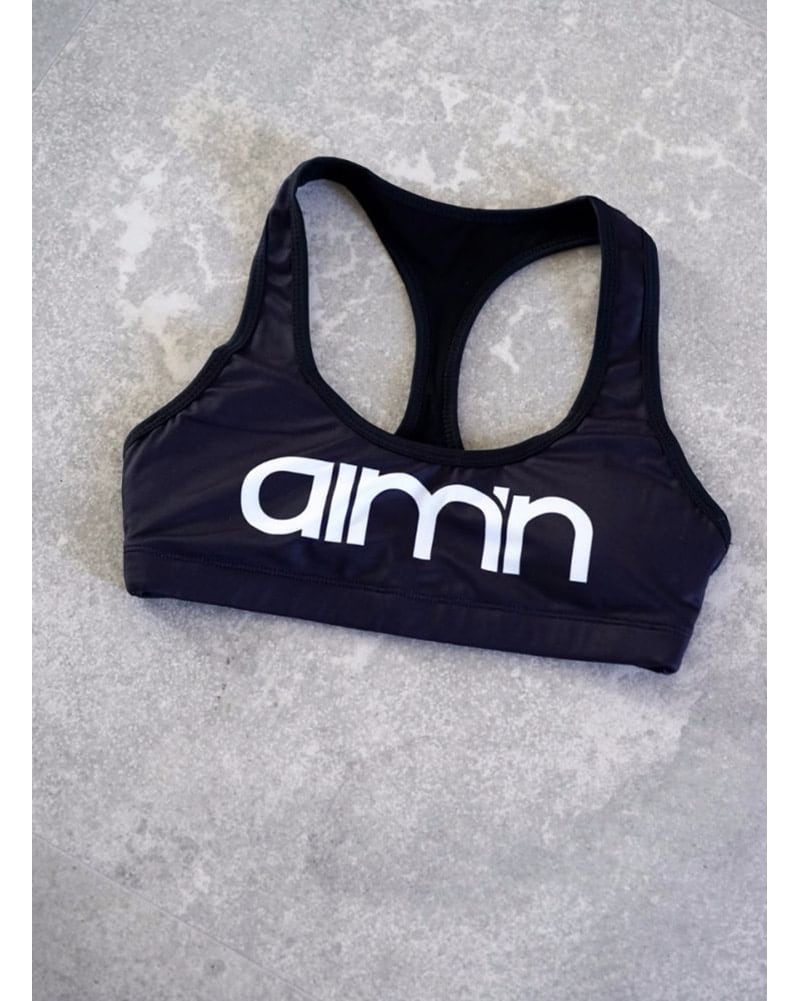 aimn Logo Bra - Womens - Black - Activewear - Tops - Dancewear Centre Canada