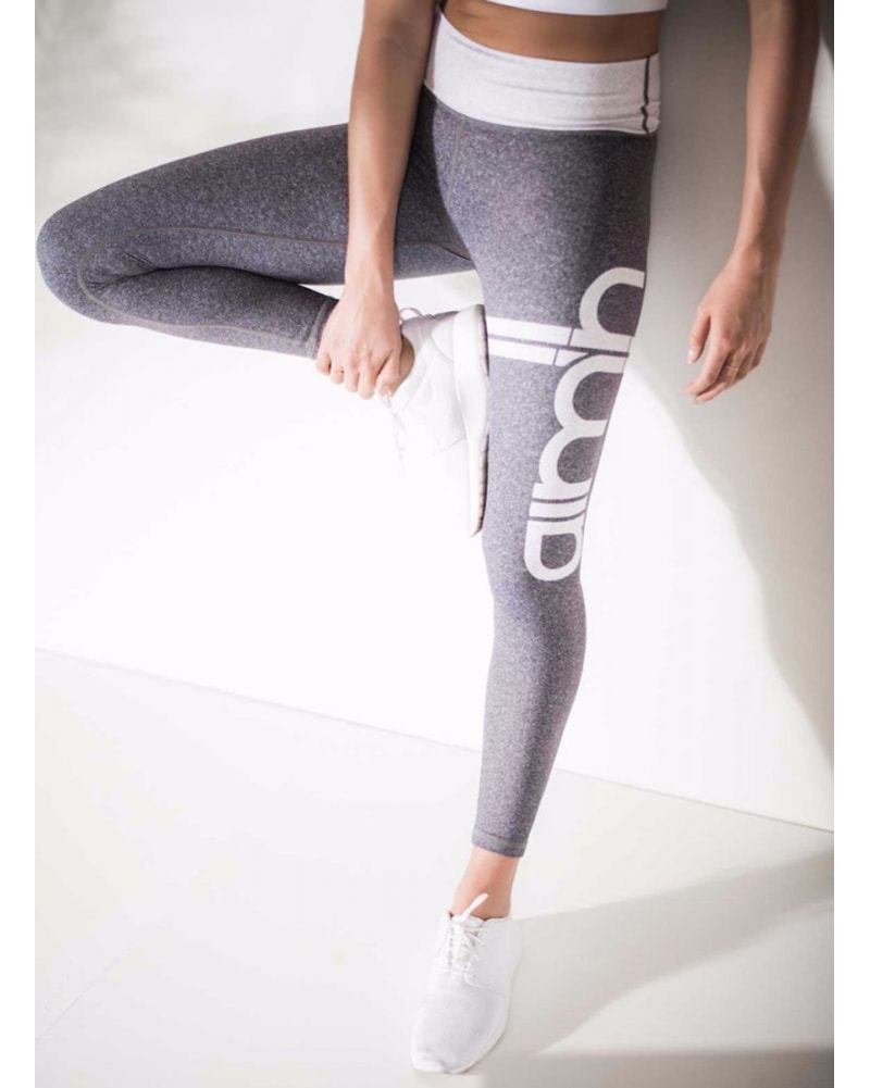 aimn Signature Legging - Womens - Grey Melange - Dancewear Centre