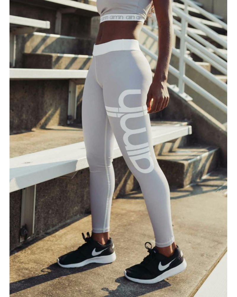 aimn Stripe Legging - Womens - Grey - Activewear - Bottoms - Dancewear Centre Canada