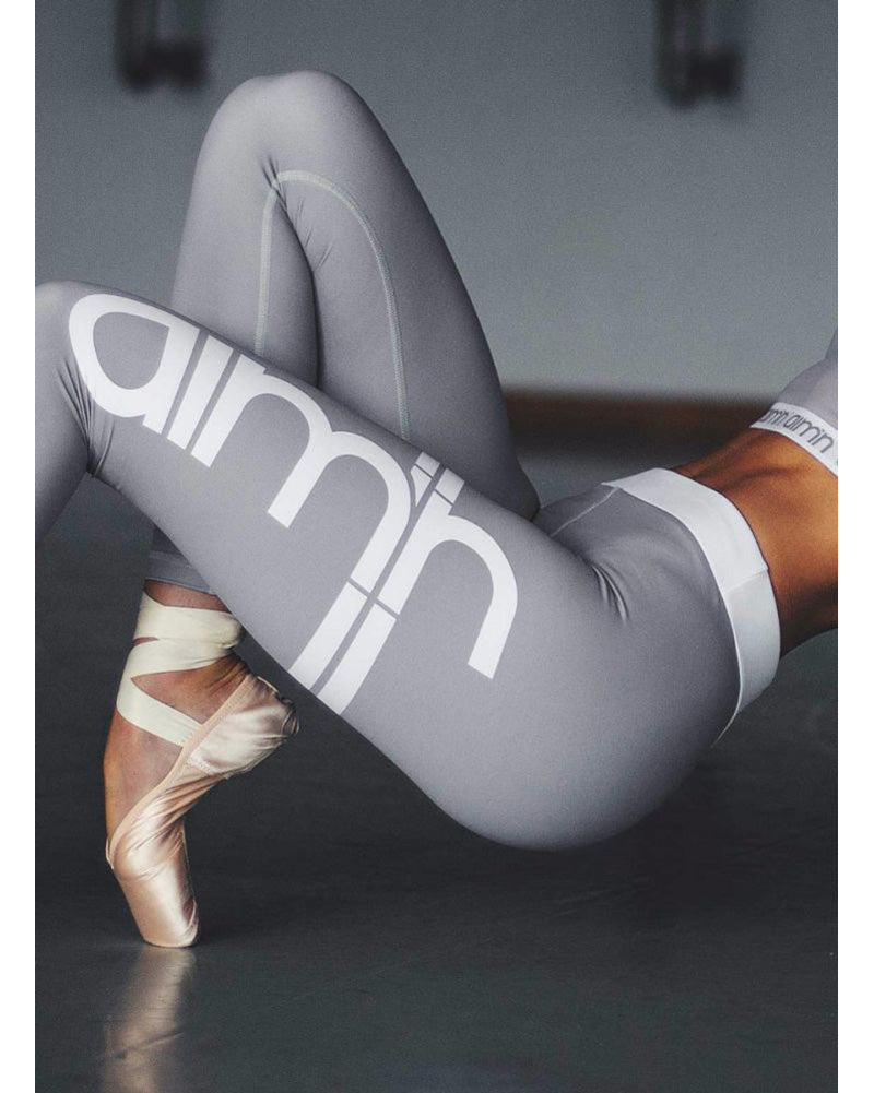 aimn Stripe Legging - Womens - Grey - Activewear - Bottoms - Dancewear Centre Canada