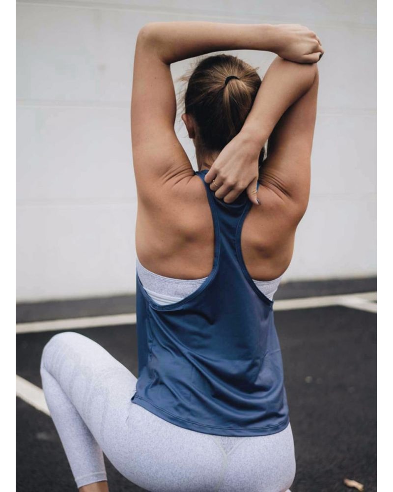 Navy yoga 2025 top