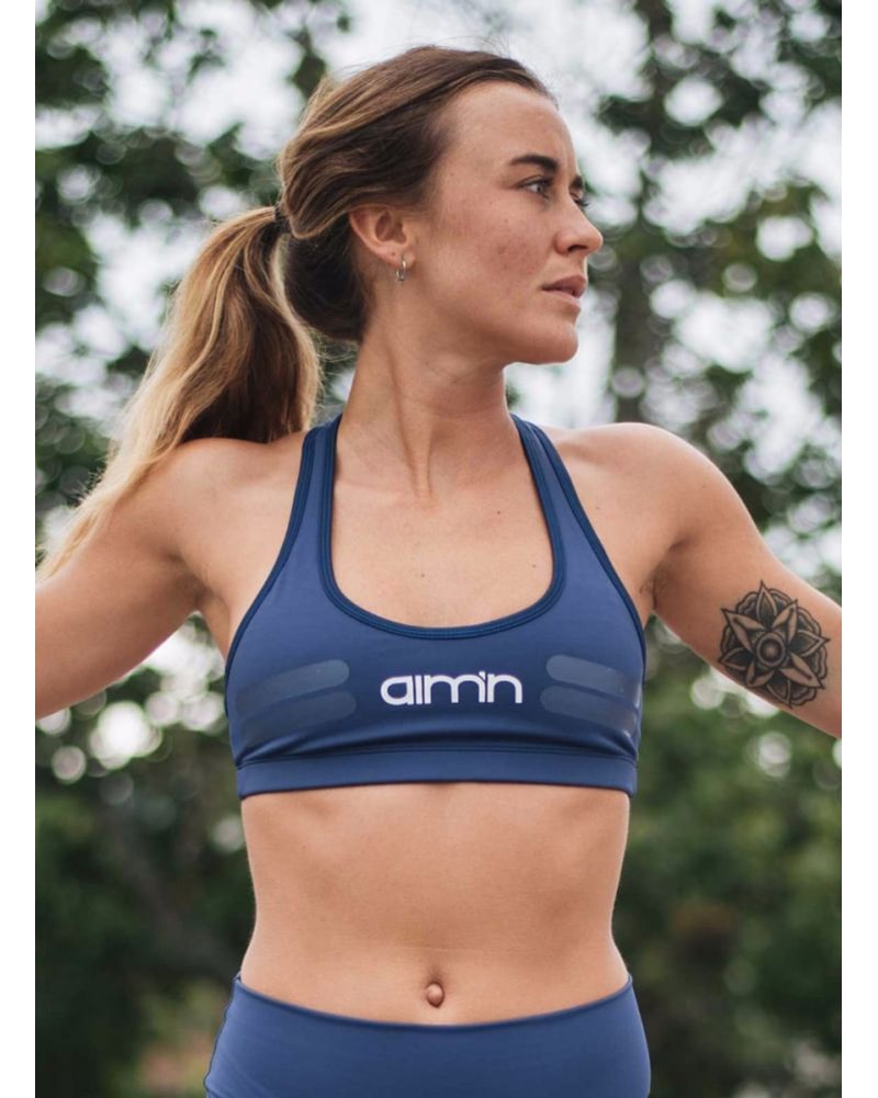 aimn Tribe Bra - Womens - Navy - Activewear - Tops - Dancewear Centre Canada