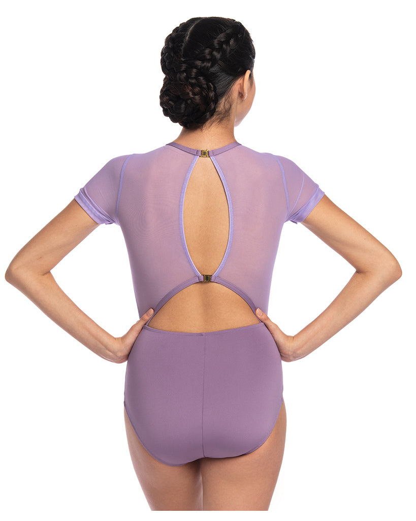 Ainsliewear Renee Mesh Short Sleeve Leotard - 1089ME Womens - Dancewear - Bodysuits &amp; Leotards - Dancewear Centre Canada