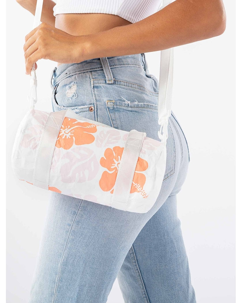 Aloha Collection - Mini Big Island Hibiscus Splash Proof Duffle - Creamsicle - Accessories - Dance Bags - Dancewear Centre Canada