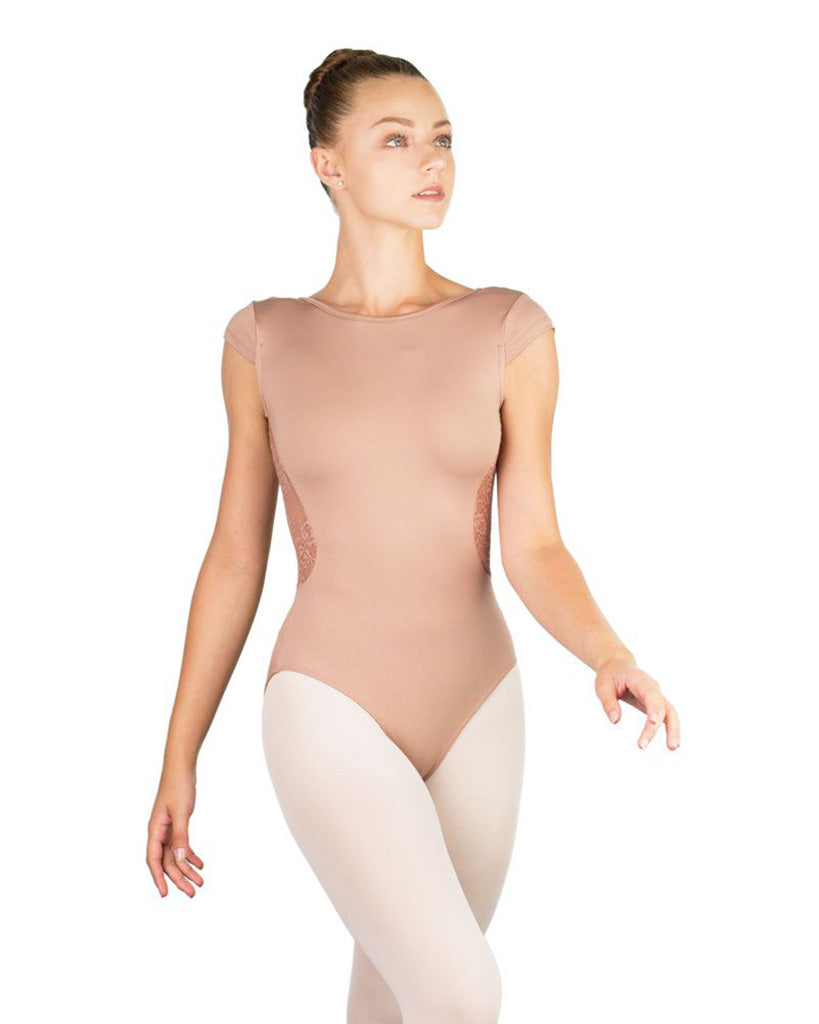 Ballet Rosa Maeva Boatneck Lace V-Back Cap Sleeve Leotard - Womens - Dancewear - Bodysuits & Leotards - Dancewear Centre Canada