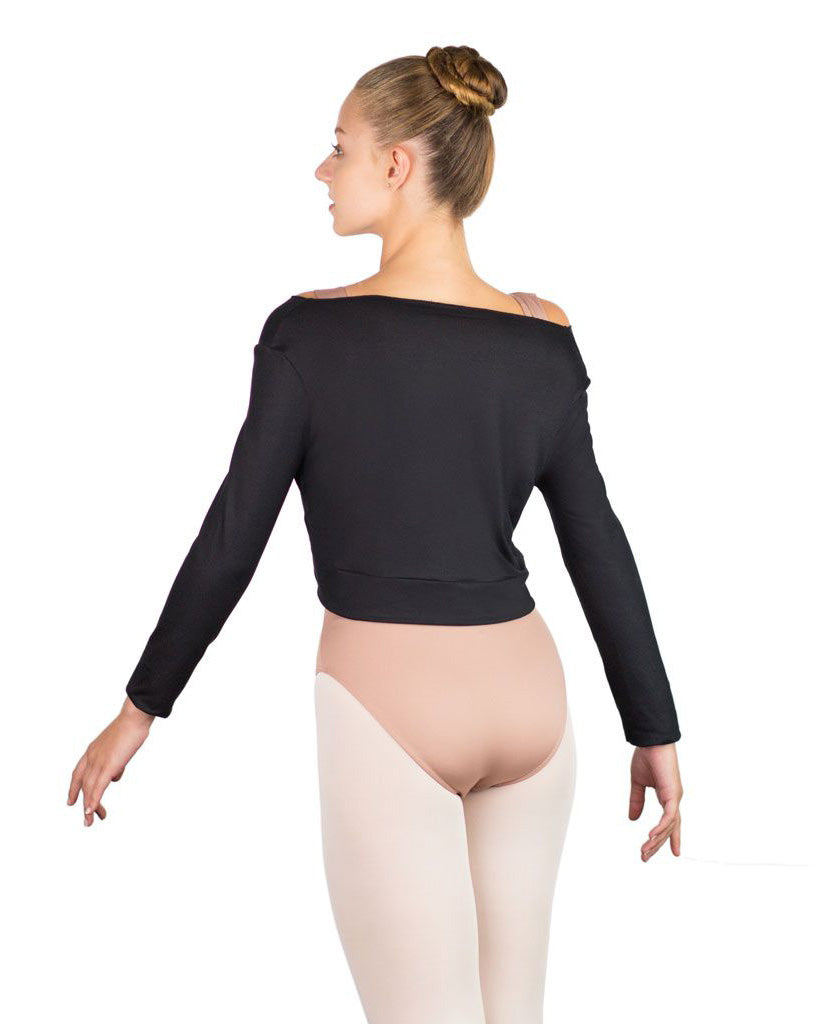 Ballet Rosa Megumi Stretch Bamboo Long Sleeve Twist Crop Top - Womens - Dancewear - Tops - Dancewear Centre Canada