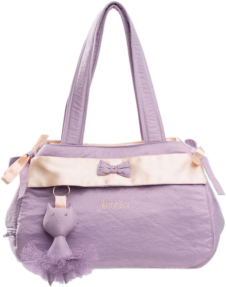 Wear Moi Satin Textured Bow Dance Bag - DIV 67 - Lilac - Accessories - Dance Bags - Dancewear Centre Canada