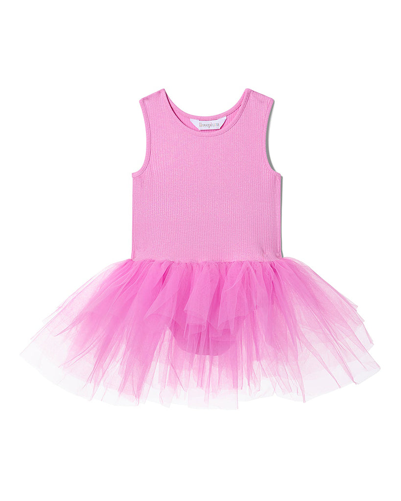 iloveplum B.A.E. Rib Foil Tutu Dress - Girls - Matilda Orchid - Dancewear - Dresses - Dancewear Centre Canada