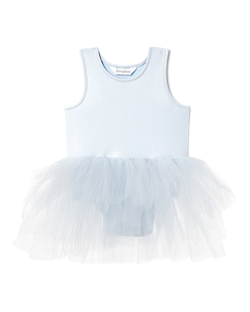 iloveplum Gwenyth B.A.E. Metallic Tutu Dress - Girls - Matte Silver / Light Blue - Dancewear - Dresses - Dancewear Centre Canada