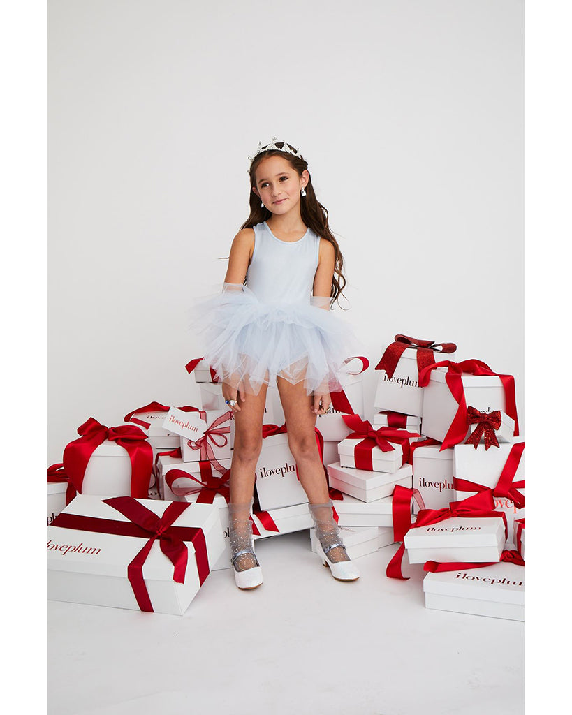 iloveplum Gwenyth B.A.E. Metallic Tutu Dress - Girls - Matte Silver / Light Blue - Dancewear - Dresses - Dancewear Centre Canada