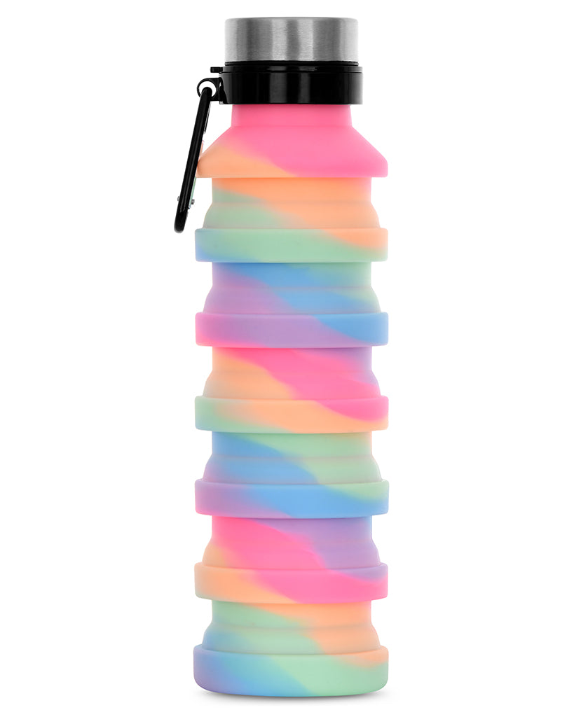 iscream Collapsible BPA Free Silicone Water Bottle - 870183 - Happy Stripe