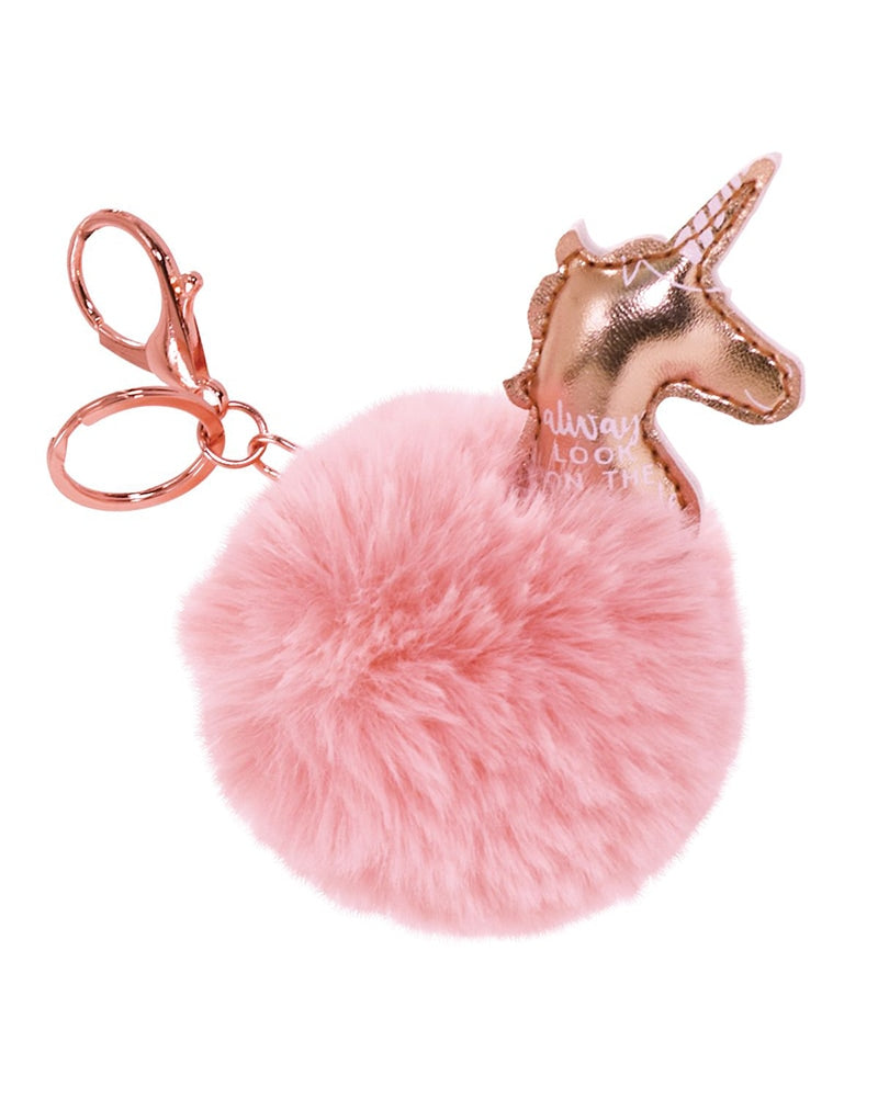 iscream Furry Pom-Pom Clip Keychain - 860546 - Metallic Unicorn - Accessories - Dance Gifts - Dancewear Centre Canada